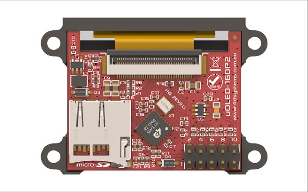 uoled-160p2 4D Systems 1.7 in Passive Matrix matrix 65 K Display Module Graphical User Interface
