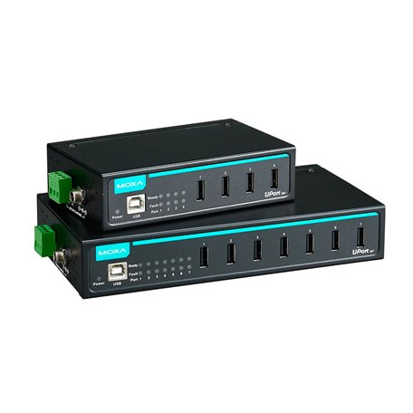 MOXA 7 Port USB 2.0 USB Hub, USB Powered, 192 mm 35 in