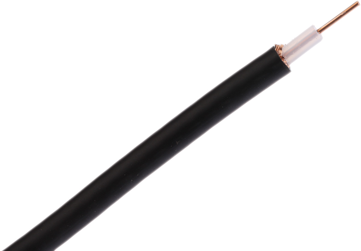 Belden URM43 Series, 500 m, URM43 Coaxial Coaxial Cable 50 Ω, Black, Unterminated