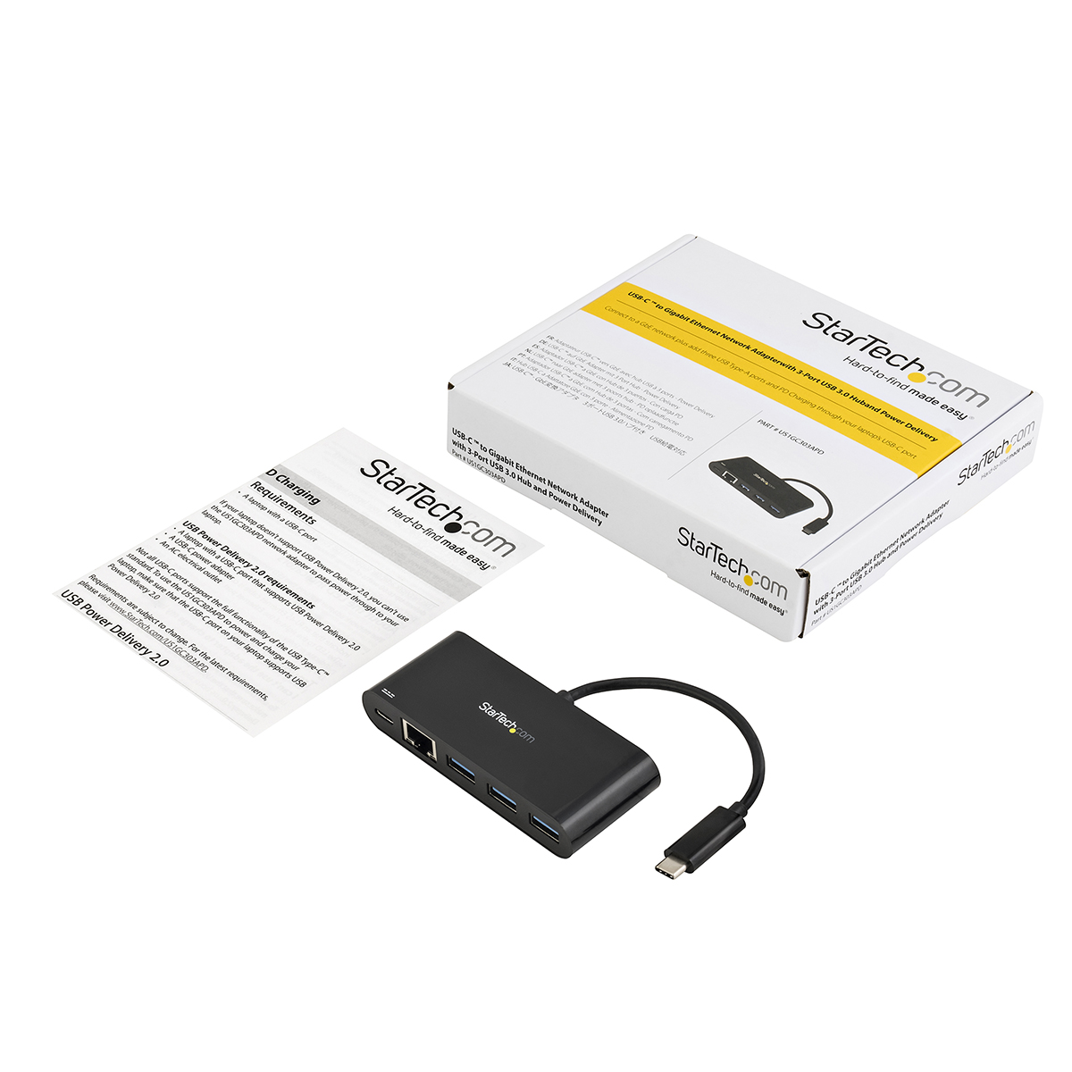 us1gc303apd StarTech.com USB Ethernet Adapter USB 3.0 150 mm Black