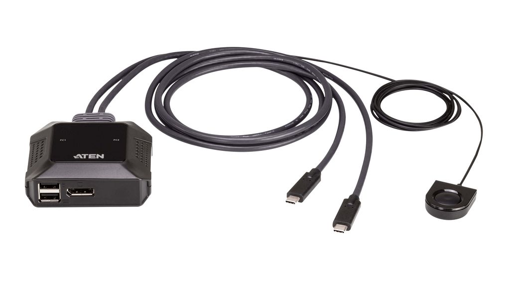Aten 9 Port 1 Displays USB DisplayPort KVM Switch 4096 x 2160 pixel Maximum Resolution