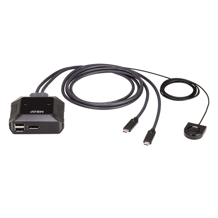 Aten 5 Port 1 Displays USB DisplayPort KVM Switch USB C 4096 x 2160 pixel Maximum Resolution