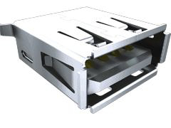 Samtec Straight, Through Hole Female- 1 Port Type USB Type A IP68 USB Connector USB 2.0