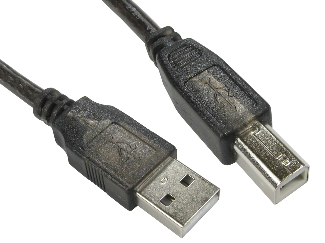 usb2-prext20m NewLink IC Socket USB Cable, Male USB Type A to Male, USB 2.0 USB B, Black, 20 m