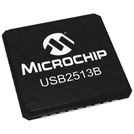 Microchip, Controller IC, 1-Channel 480 Mbps, 4.6V, USB 2.0, 3.3 V, 36-Pin QFN