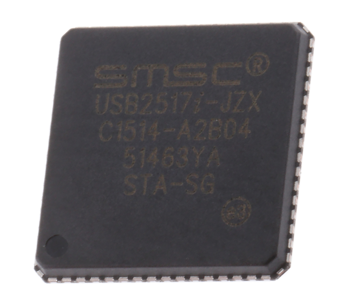 Microchip USB2517I-JZX, Transceiver IC, 7-Channel 480 Mbps, 3.6V, USB 2.0, 3.3 V, 64-Pin QFN