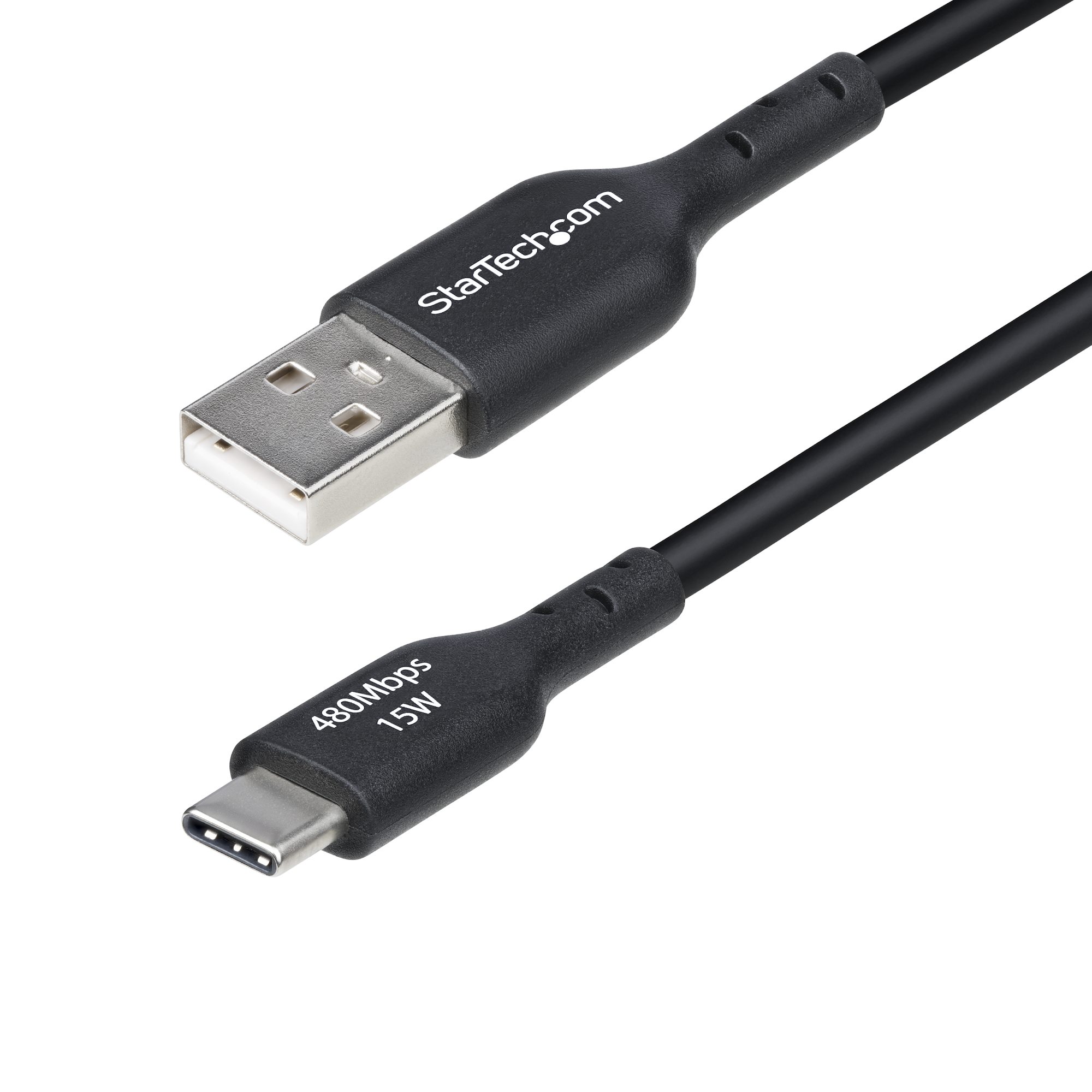 StarTech.com USB Cable, Male USB Type A to Male, USB 2.0 USB Type C, Black, 0.2 m