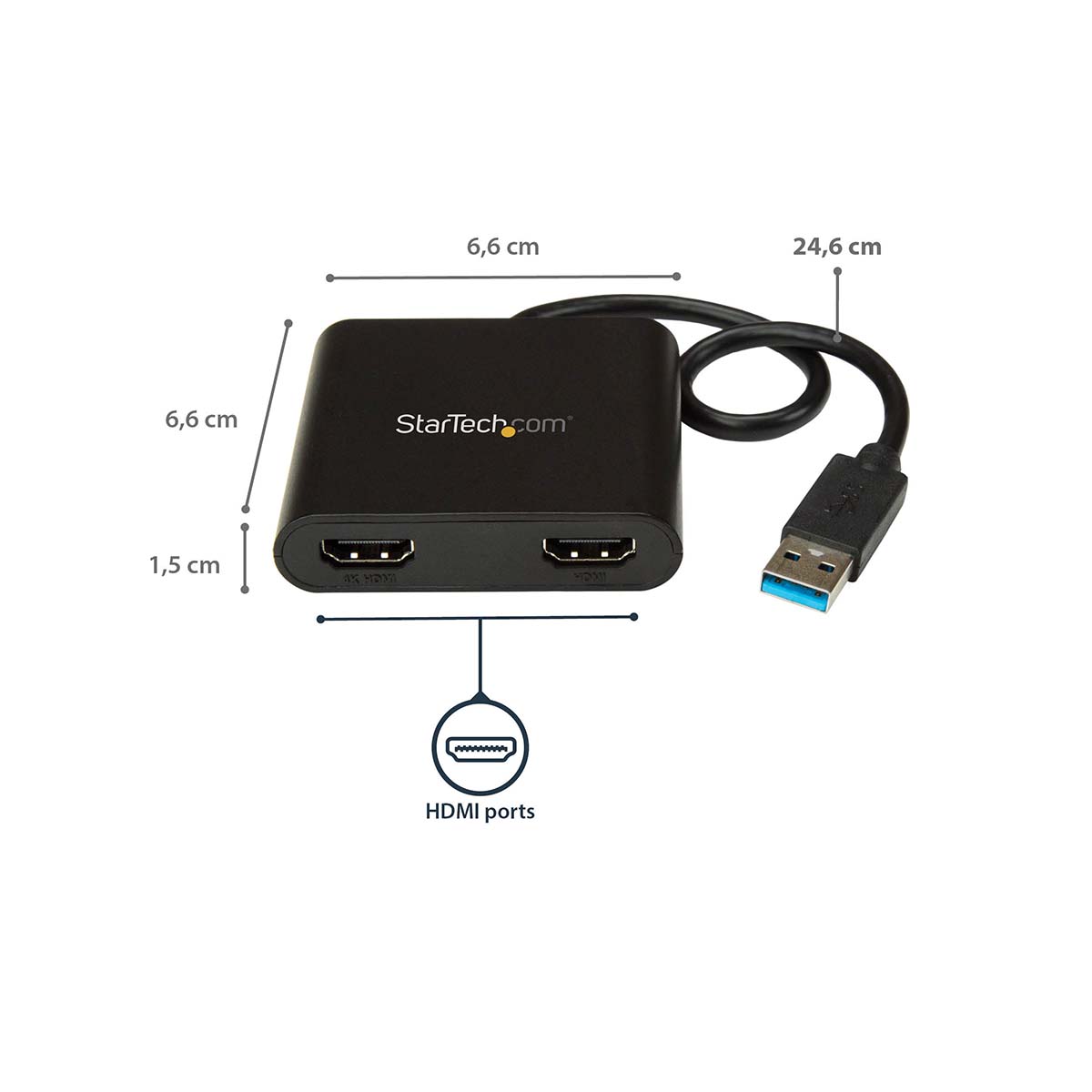 usb32hd2 StarTech.com to HDMI Adapter USB 3.0 2 Supported Display(s) - 4 k