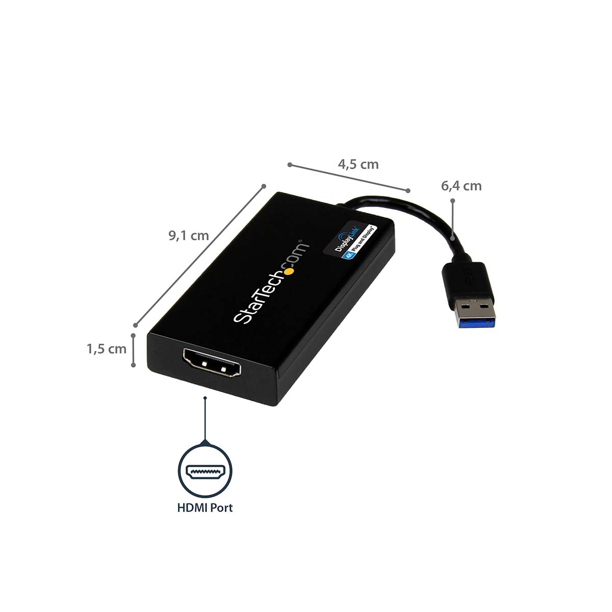 usb32hd4k StarTech.com to HDMI Adapter USB 3.0 1 Supported Display(s) - 4 k