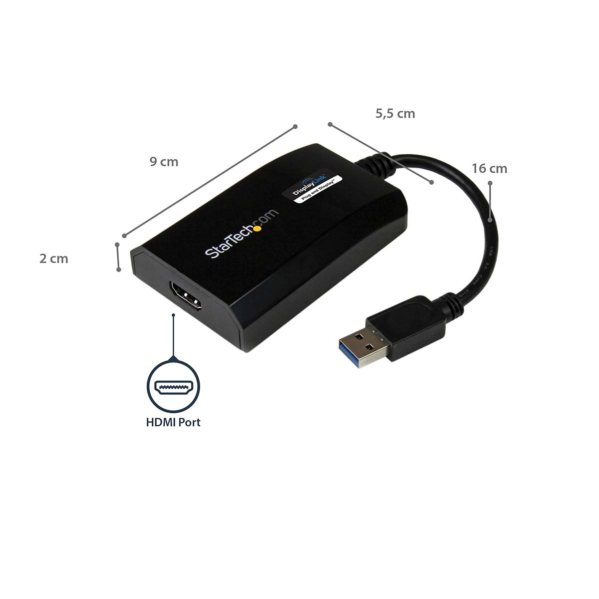 usb32hdpro StarTech.com to HDMI Adapter USB 3.0 1 Supported Display(s) - 1920 x 1200 pixel