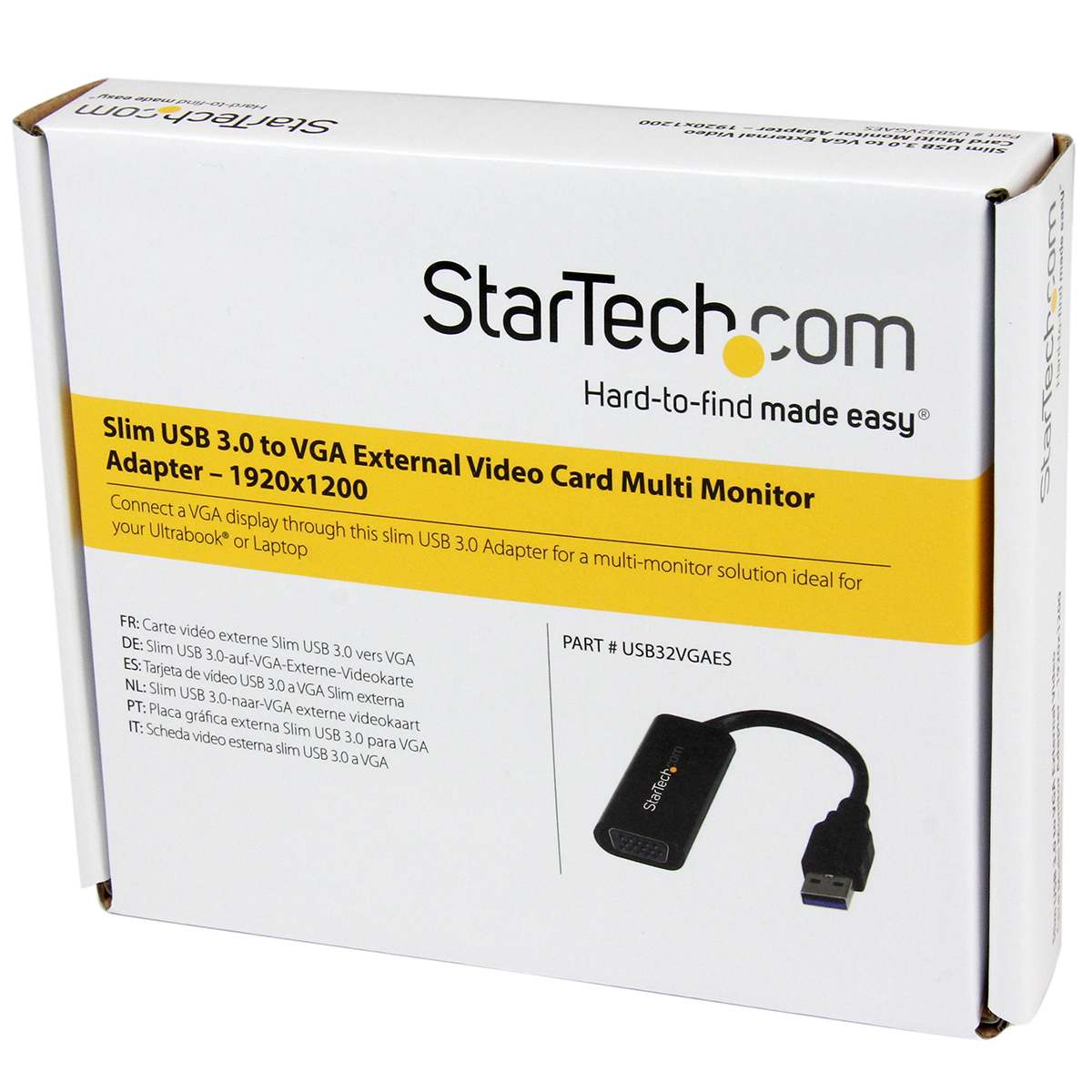 usb32vgaes StarTech.com to VGA Adapter USB 3.0 1 Supported Display(s) - 1920 x 1200 pixel