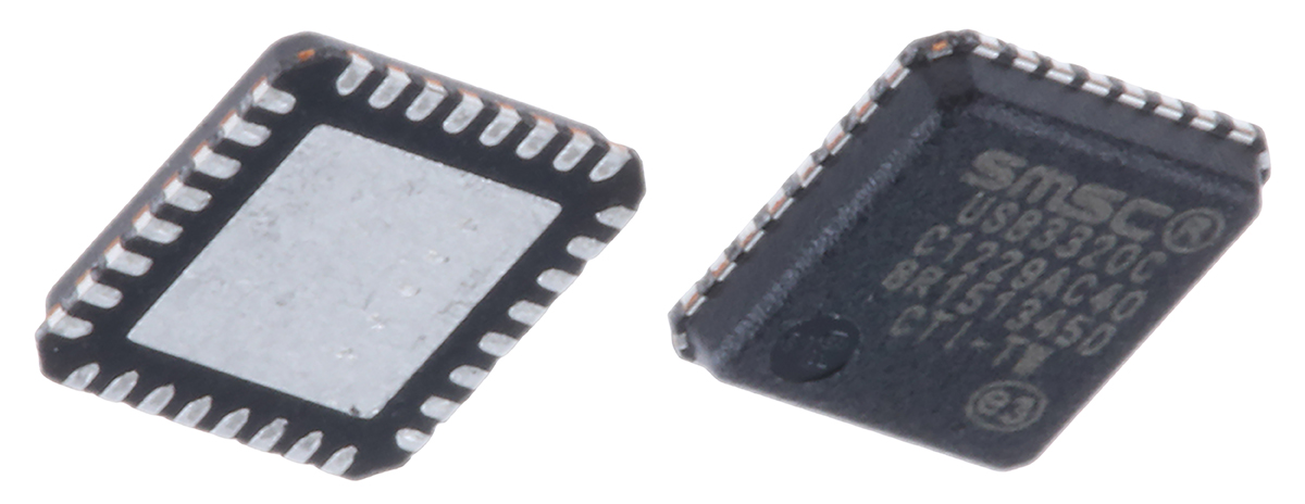 Microchip USB3320C-EZK, Transceiver IC, 1-Channel 480 Mbps, 3.3V, USB 2.0, 1.8 V, 32-Pin QFN