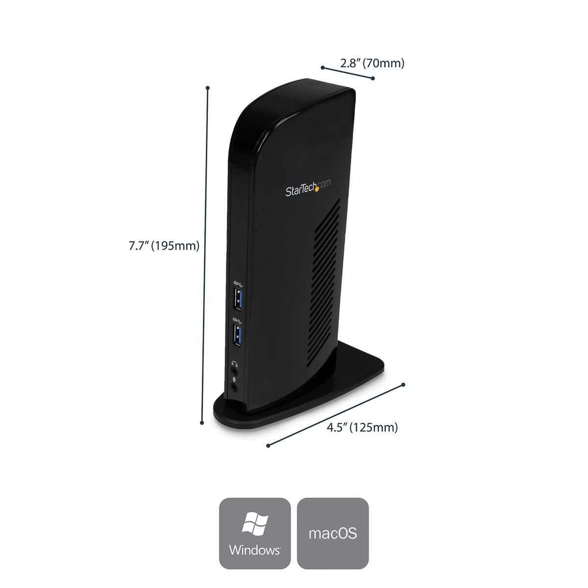 usb3sdockhd StarTech.com  2 1920 x 1200 pixel USB 3.0 Docking Station USB Type A, USB Type B Portswith HDMI, DVI - 6 xUSB ports
