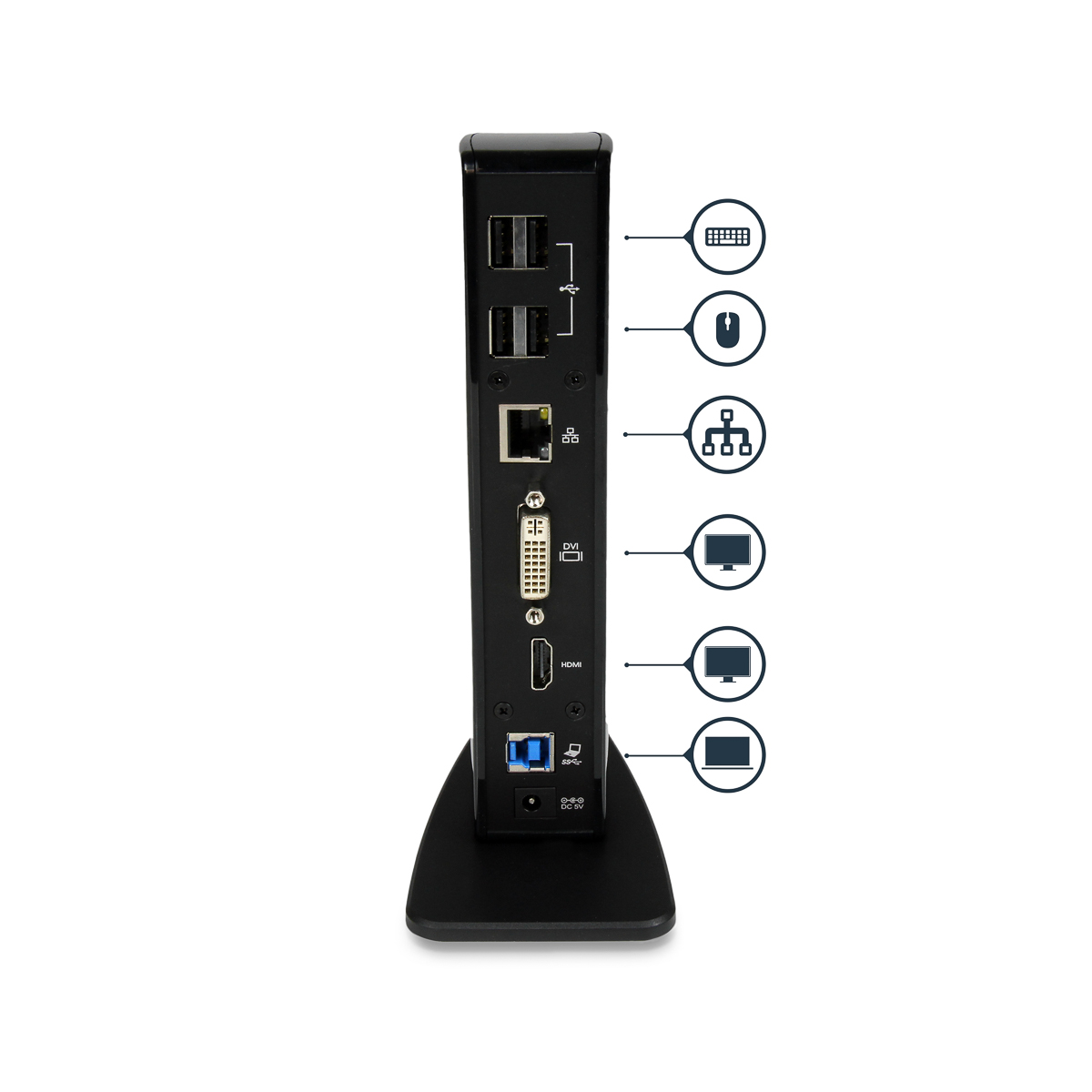 usb3sdockhd StarTech.com  2 1920 x 1200 pixel USB 3.0 Docking Station USB Type A, USB Type B Portswith HDMI, DVI - 6 xUSB ports
