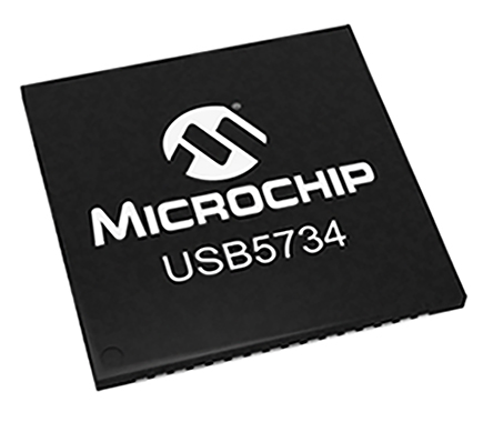 Microchip USB5734-I/MR, Controller IC, 1-Channel 5 Gbps, 3.6V, USB 3.0, 1.2 V, 64-Pin SQFN
