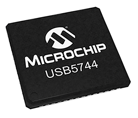 Microchip USB5744-I/2G, Controller IC, 1-Channel 5 Gbps, 3.6V, USB 3.1, 1.2 V, 56-Pin SQFN