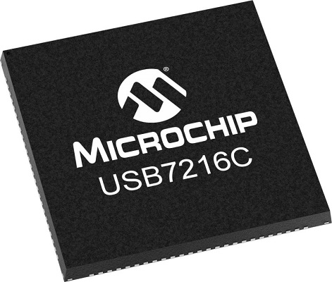 Microchip USB7216C/KDX, USB Hub, 2-Channel, 3.6V, USB 3.1, 3.3 V, 100-Pin VQFN