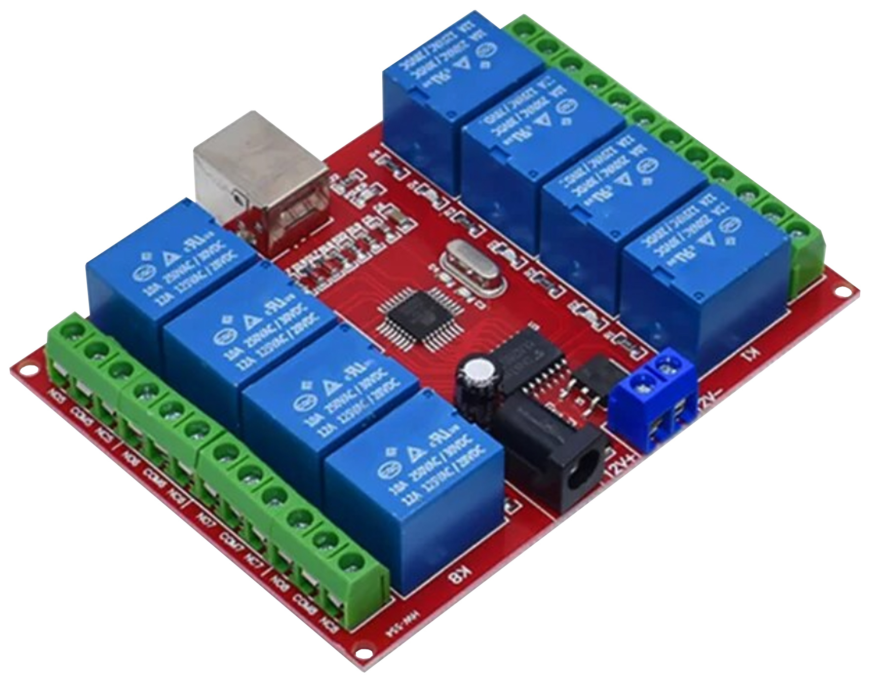 Seeit USBB-RELAY08 Relay Control Card Module for PC or embedded system via USB-B, compatible with Windows (XP-11) and
