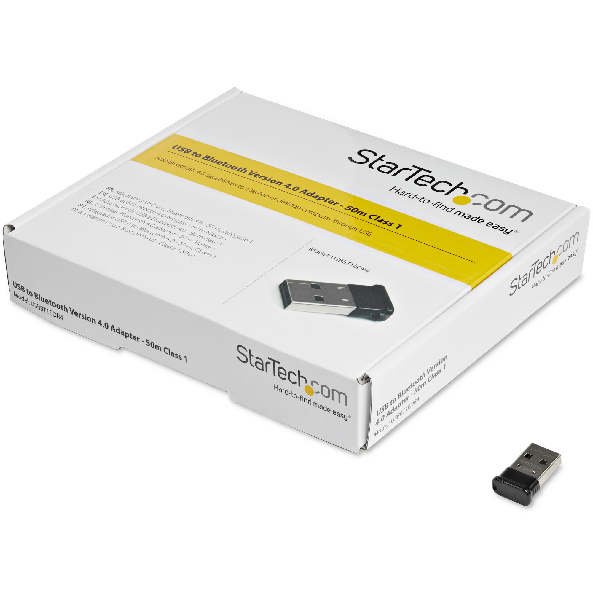 usbbt1edr4 StarTech.com Bluetooth Adapter Bluetooth, USB -50 m, Class 1 EDR Wireless Dongle 4.0