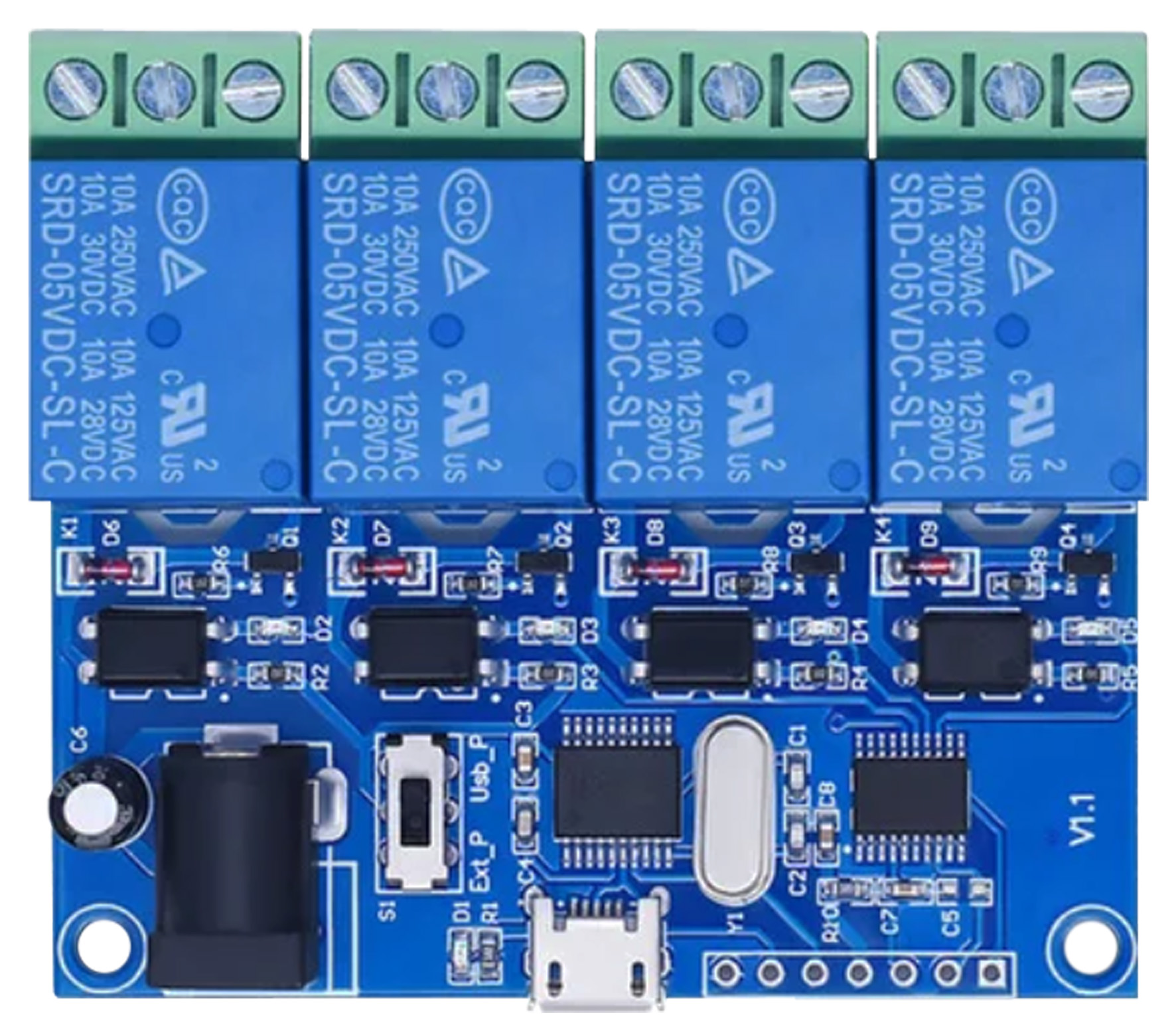 Seeit USBM-RELAY04 Relay Control Card Module for supports Windows (XP-11) and Linux, PC or embedded system via USB