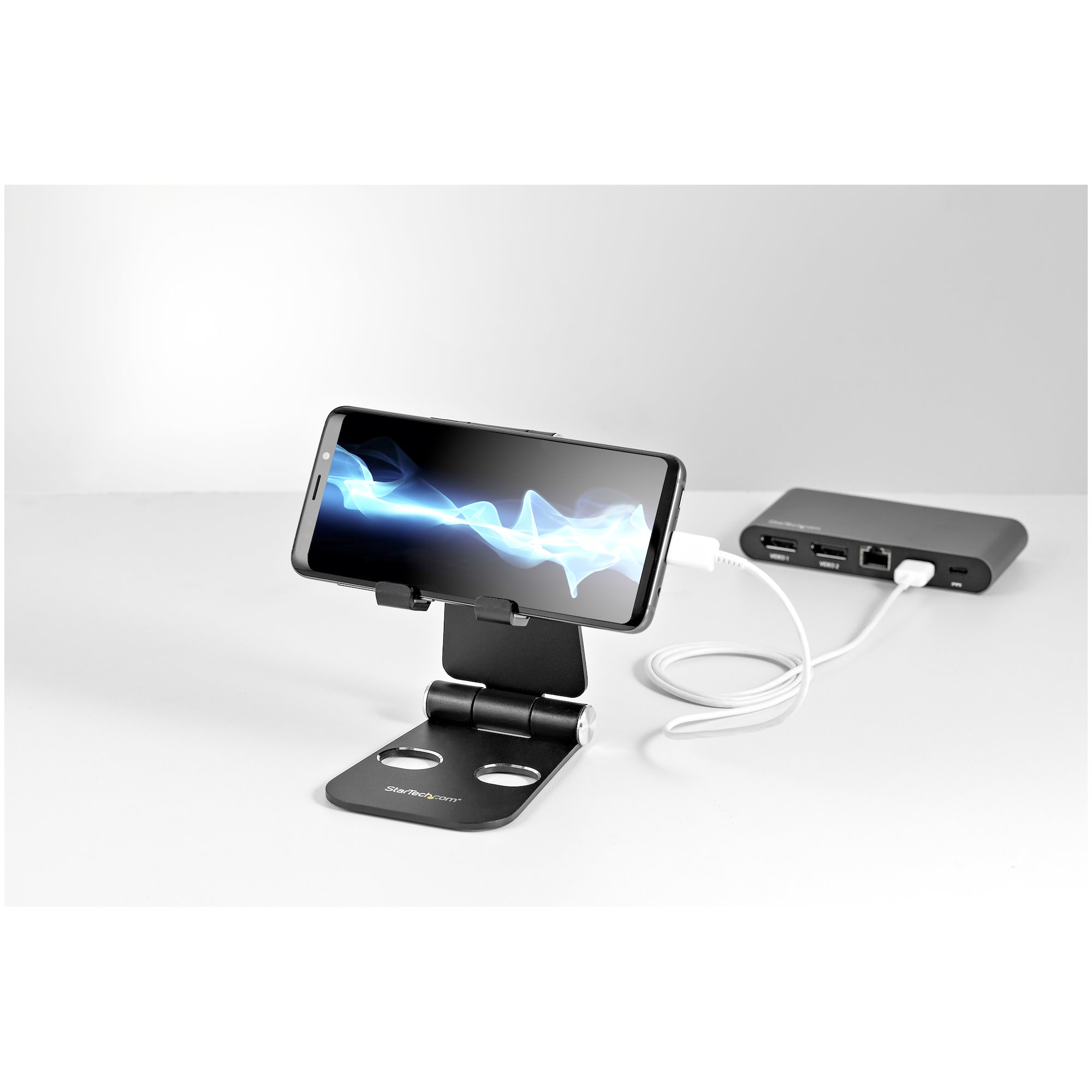 usptlstndb StarTech.com Tablet Stand Phone and Tablet Stand for use with 10.2 in iPad, 11 in 12.9 in iPad Pro, Samsung Galaxy