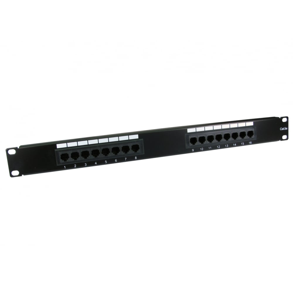 NewLink UT-899 Series 5E 16 Port IDC Patch Panel 1 U Black