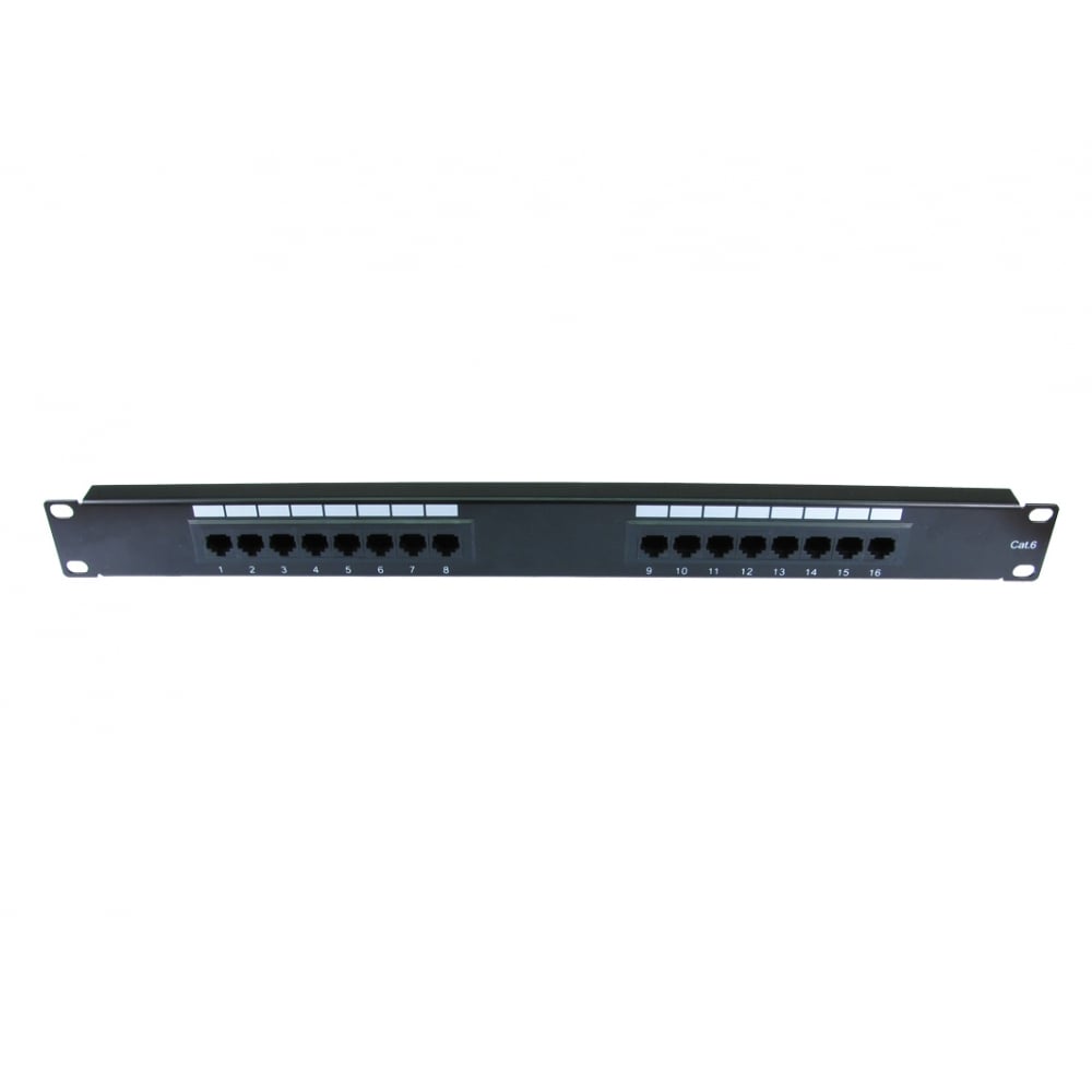 NewLink UT-899 Series Cat6 16 Port Patch Panel 1 U Black