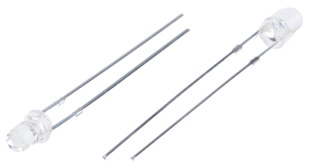 UV3TZ-390-15 Bivar UV3TZ Series 1-LEDs UV LED 390 nm 20 mW 15 °, 2-Pin Through Hole package