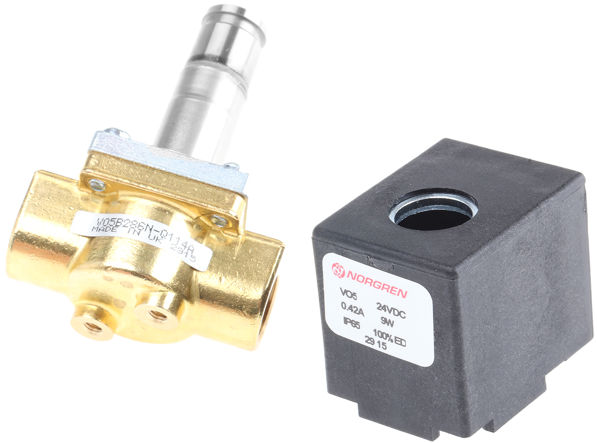 Norgren Pneumatic Solenoid Valve - 2/2 NC Solenoid/Spring G V05  Series 24V dc
