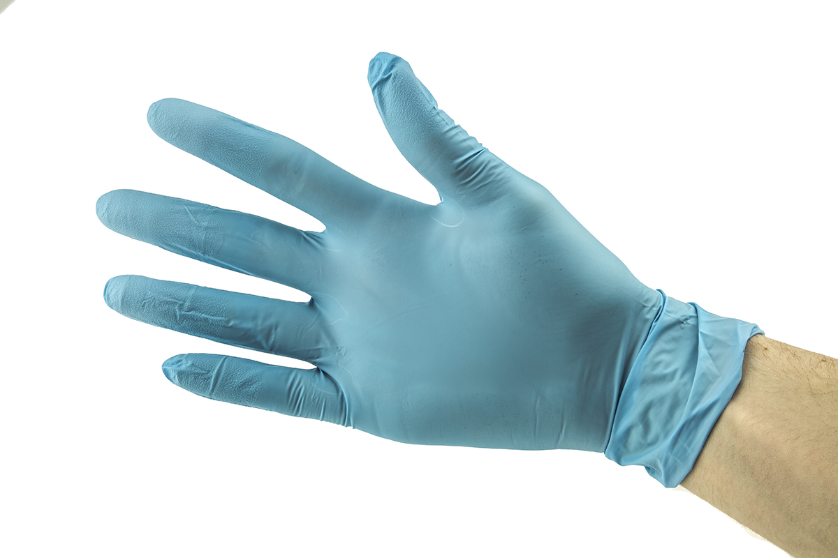 v1400b10006 Delta Plus VENITACTYL V1400B100 Blue Nitrile Disposable Gloves, 100 per Pack