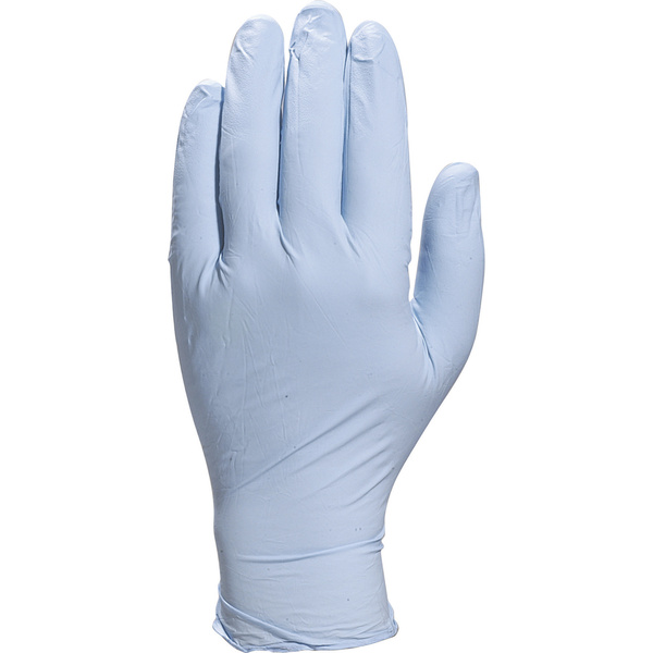 Delta Plus VENITACTYL V1400B100 Blue Nitrile Disposable Gloves, 100 per Pack
