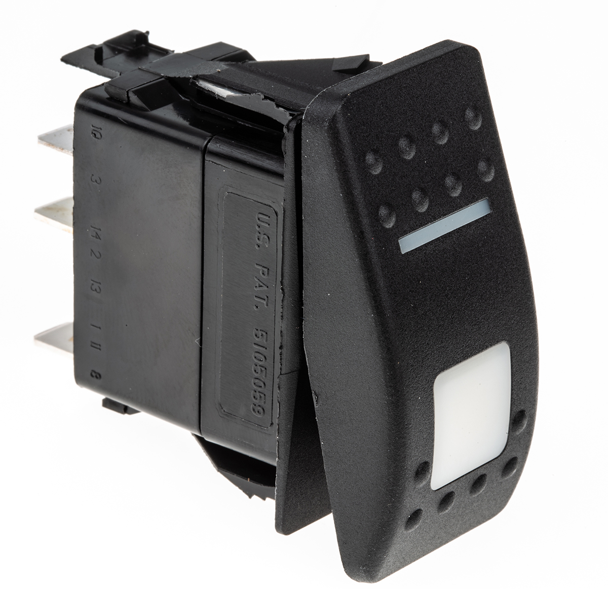Carling Technologies Illuminated SPST, On-Off On-None-Off Rocker Switch Panel