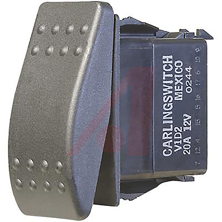 Carling Technologies SPST, On-Off On-None-Off Rocker Switch Panel