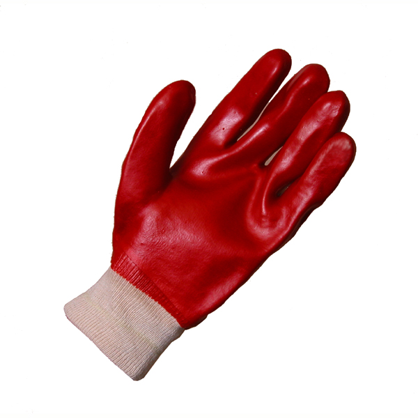 C-Safe Red PVC Glove, Size 9, Polyvinyl Chloride Coating