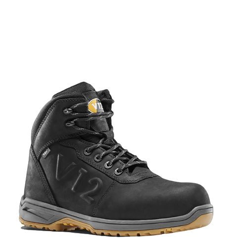 V12 Footwear LYNX IGS Black Composite Toe Capped Unisex Safety Boots 12, EU 47 ANSI/ESD S20.20:2021