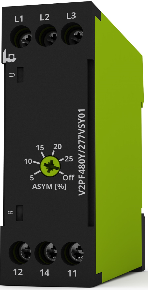 Tele Monitoring Relay, 3 Phase, SPDT, DIN Rail, 208V ac, 480 V ac