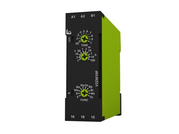 Tele VEO Series DIN Rail Timer Relay, 1-Contact, 12 to 240 V ac/dc 12V ac, 240 V ac, 10-Function, 1 CO Switch
