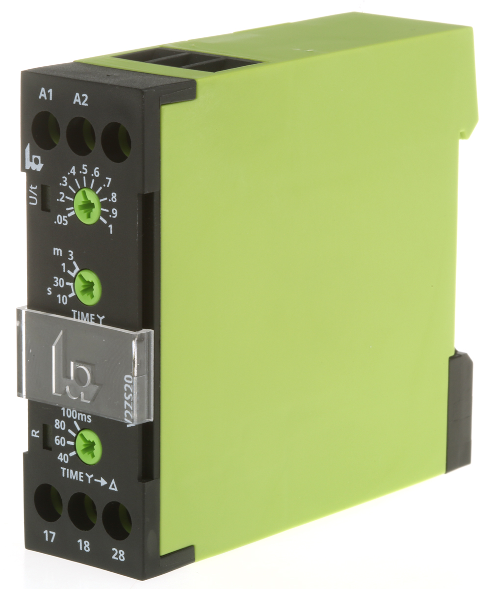 Tele V2ZS20 Series DIN Rail Timer Relay, 2-Contact, 240 V dc 12V ac, 240 V ac, 1-Function, SPST Switch Configuration