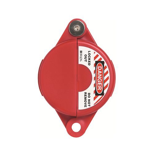 ABUS Red 1-Lock Valve Lockout Polypropylene, 9 mm