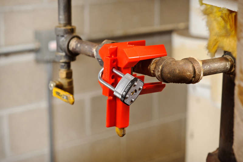 v442 ABUS Red Valve Lockout High Quality Polypropylene, 7 mm