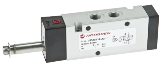 Norgren Pneumatic Solenoid Valve - 3/2 NC Solenoid/Spring G V63  Series 24V