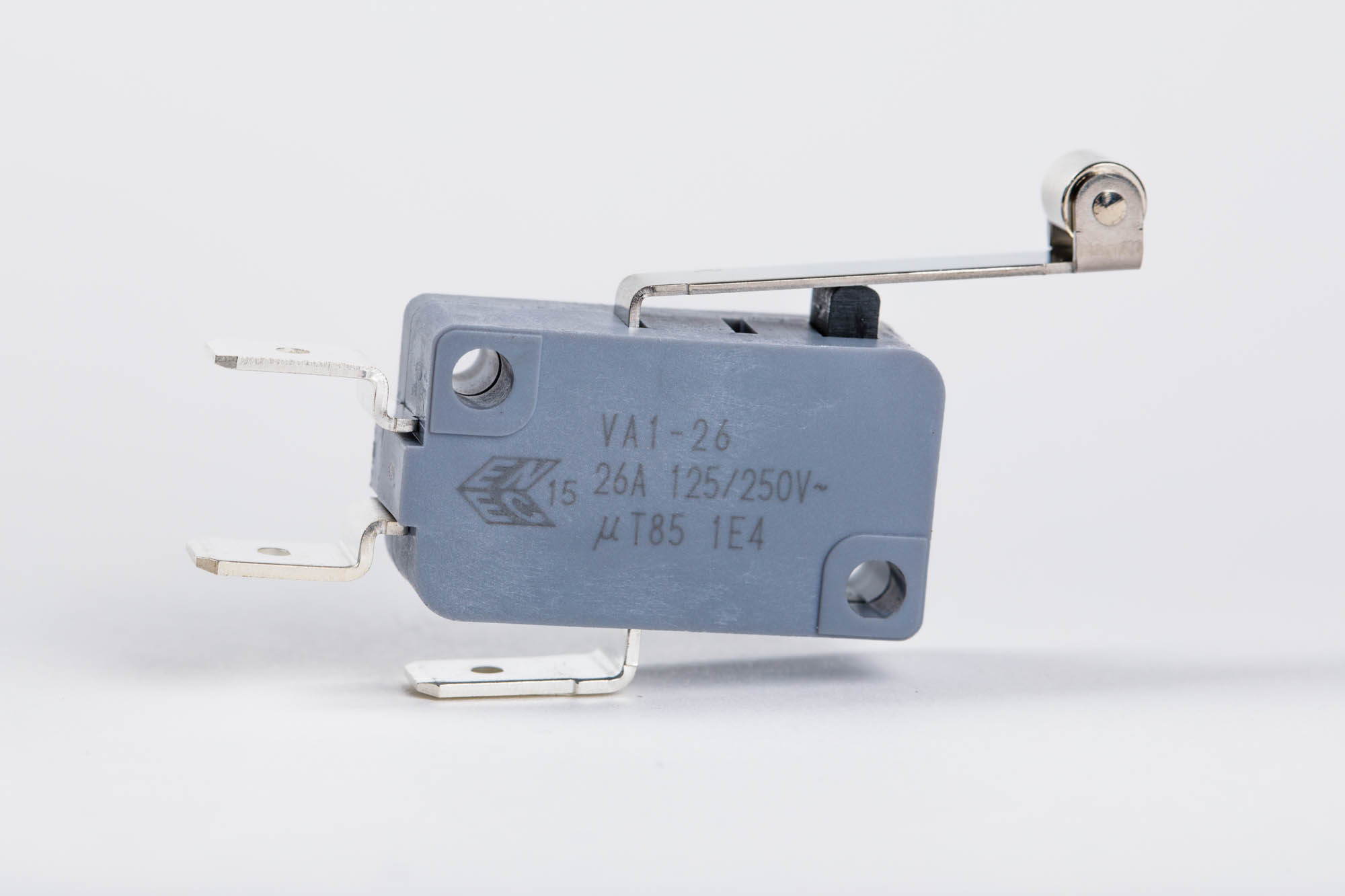 Zippy Roller Lever Snap Action Micro Switch, Solder Terminal, 26 A, 250 V ac, 1 V dc, SPDT