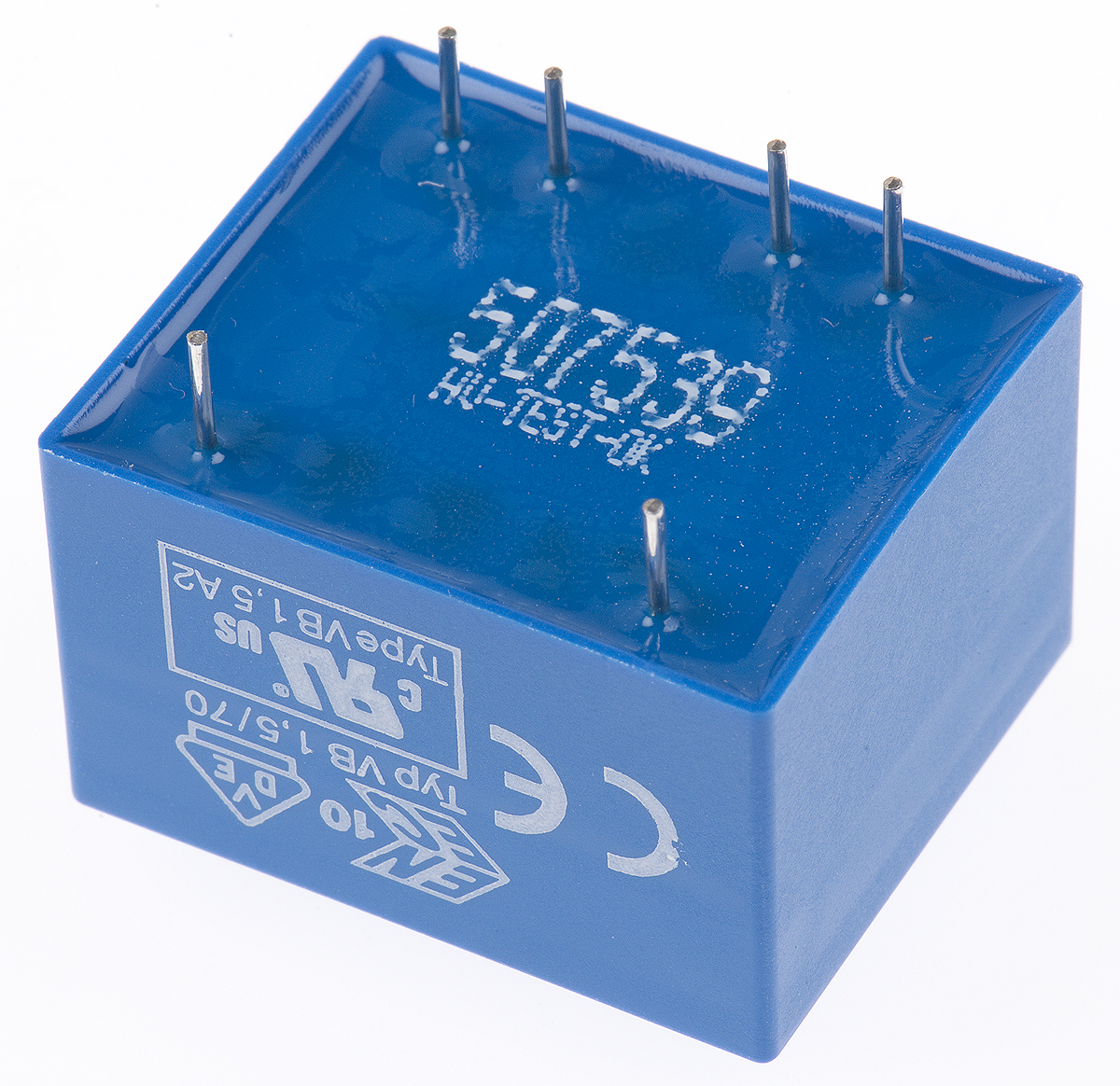 vb-1529 Block 9 V ac 12 Output Pin PCB Transformer, IEC 61558-2-1, VDE 0570 Teil 2-6, VDE 0570 Teil 2-1, EN 61558-2-6, DIN EN