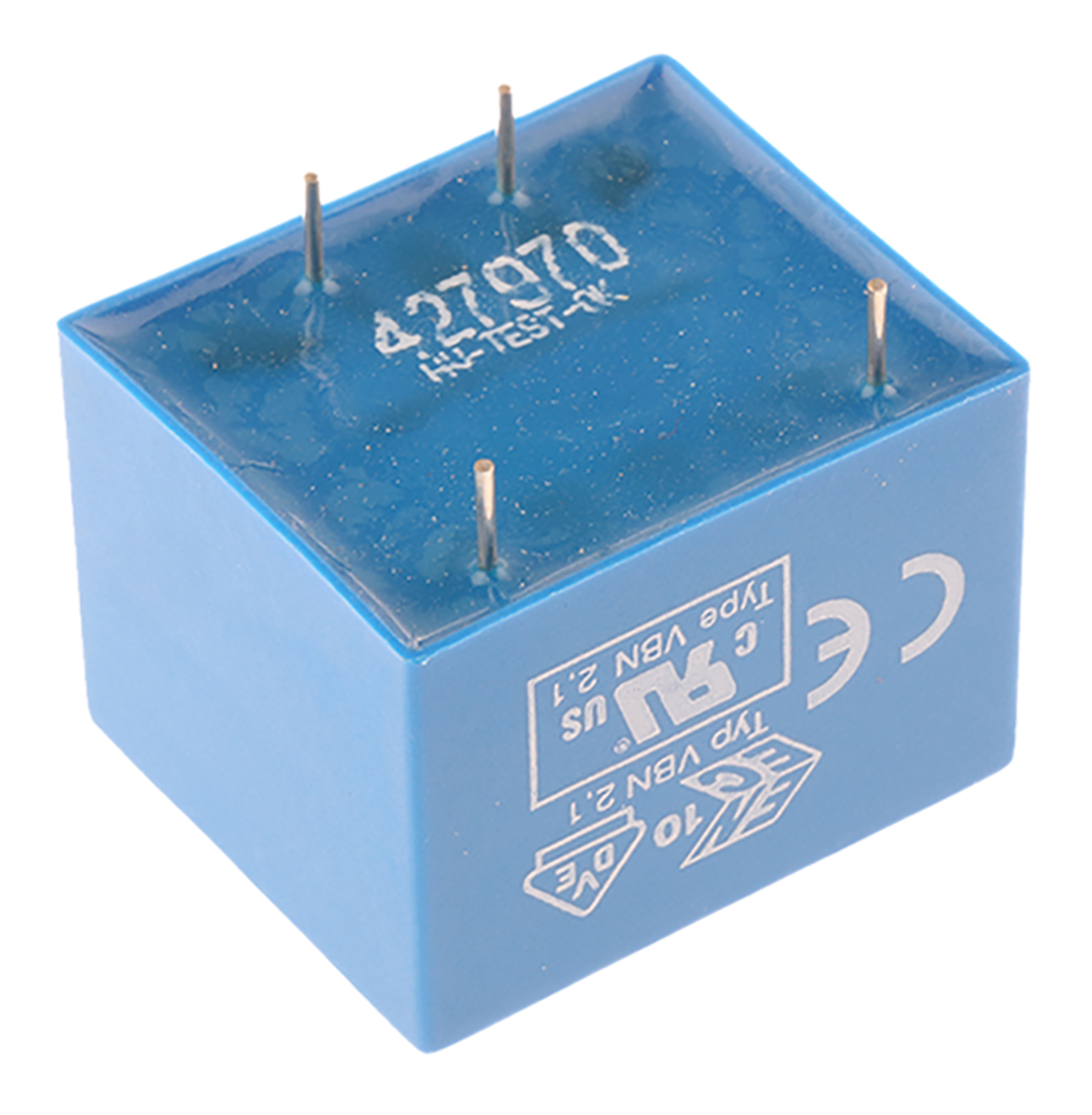 vb-20112 Block 12 V ac 1 Output Pin PCB Transformer, ENEC 10 (VDE), C-UL-US 2 VA