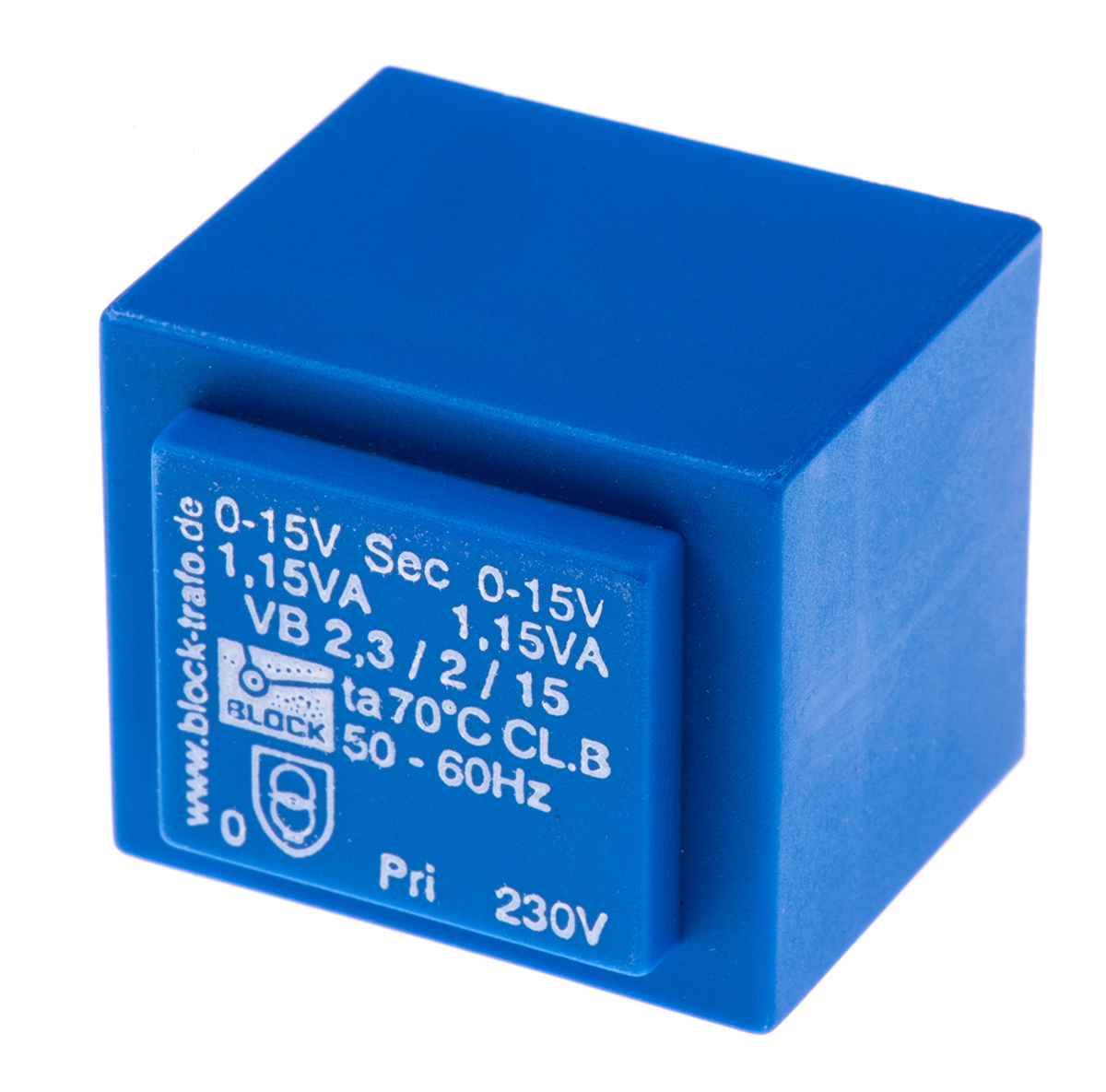Block 6 to 2 x 24 V ac 2 Output Pin PCB Transformer, DIN EN 61558-2-1, EN 61558-2-6, UL 5085-1/-2, cURus, ENEC 10 (VDE),