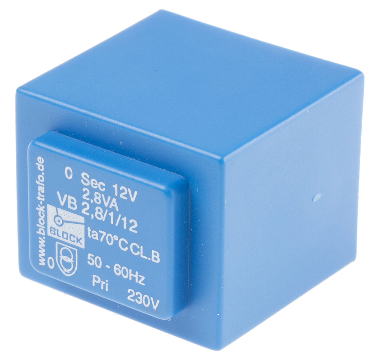 Block 12 V ac 1 Output Pin PCB Transformer, IEC 61558-2-6, UL 5085-1/-2, DIN EN 61558-2-6, CSA 22.2 No.66, EN 61558-2-6,