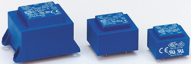Block 6 V ac 1 Output Pin PCB Transformer, ENEC 10 (VDE), C-UL-US 10 VA