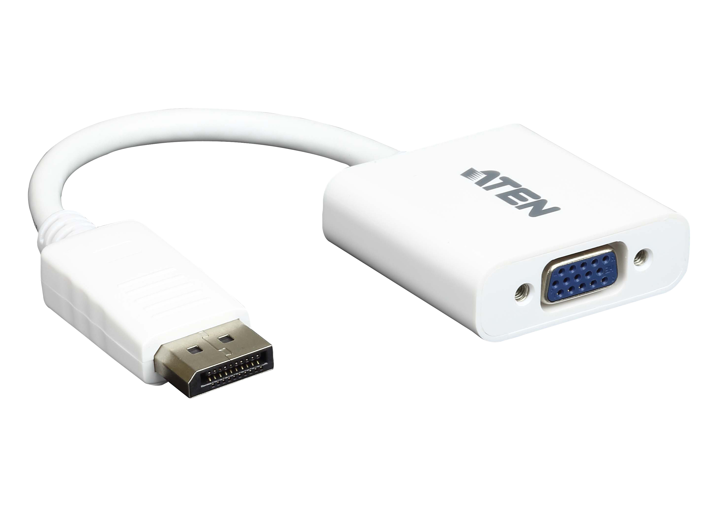 Aten  1 port DisplayPort to VGA  Adapter 18 cm Length 1920 x 1200 pixel Maximum Resolution