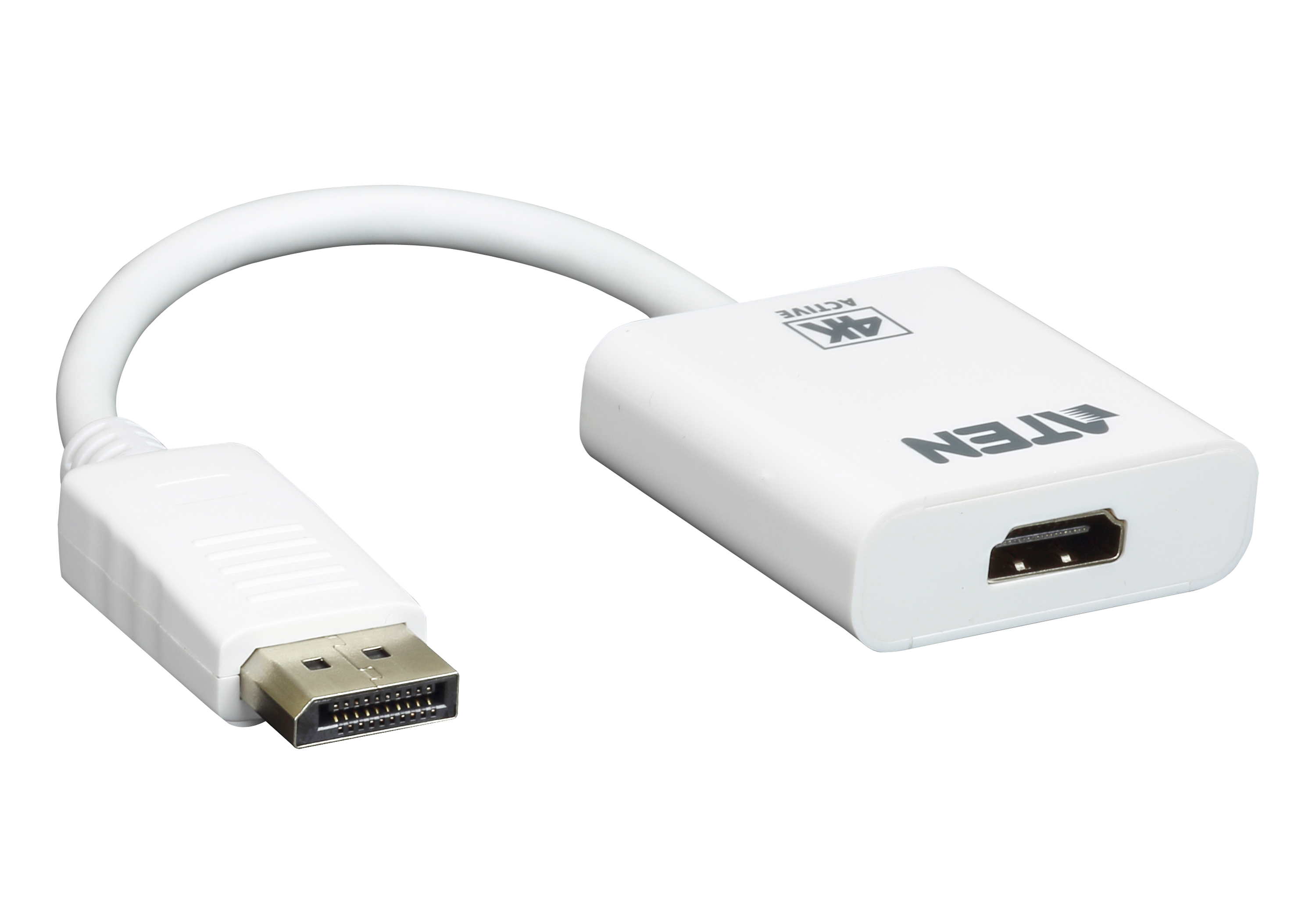 Aten  1 port DisplayPort to HDMI  Adapter 18 cm Length 4096 x 2160 pixel Maximum Resolution