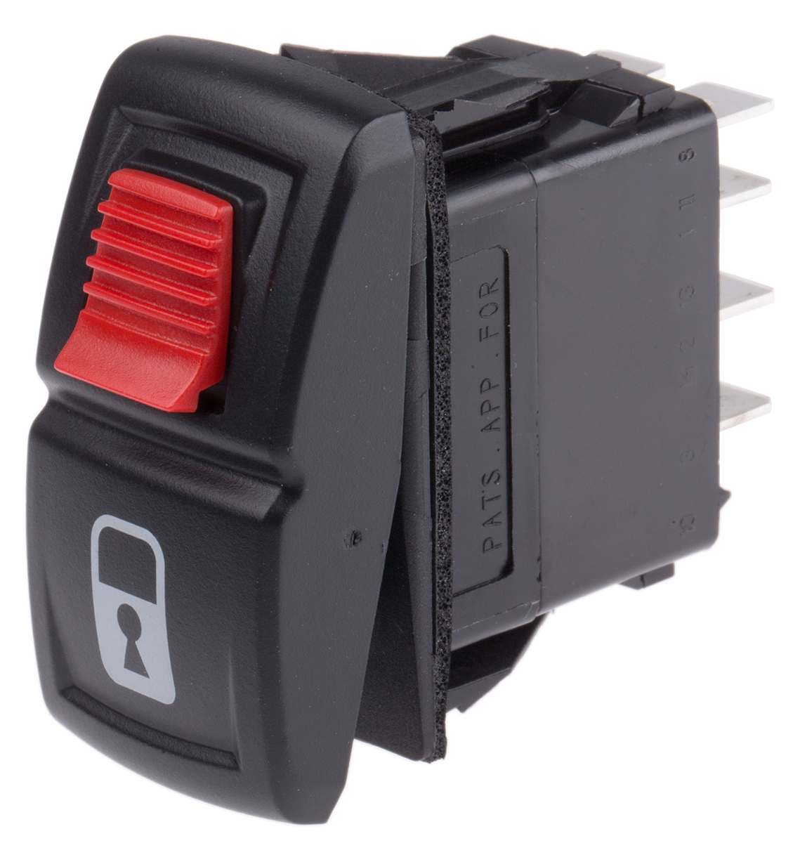 Carling Technologies Illuminated DPST, On-On On-None-On Rocker Switch Panel